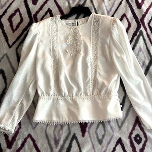 Edwardian White Lace Blouse